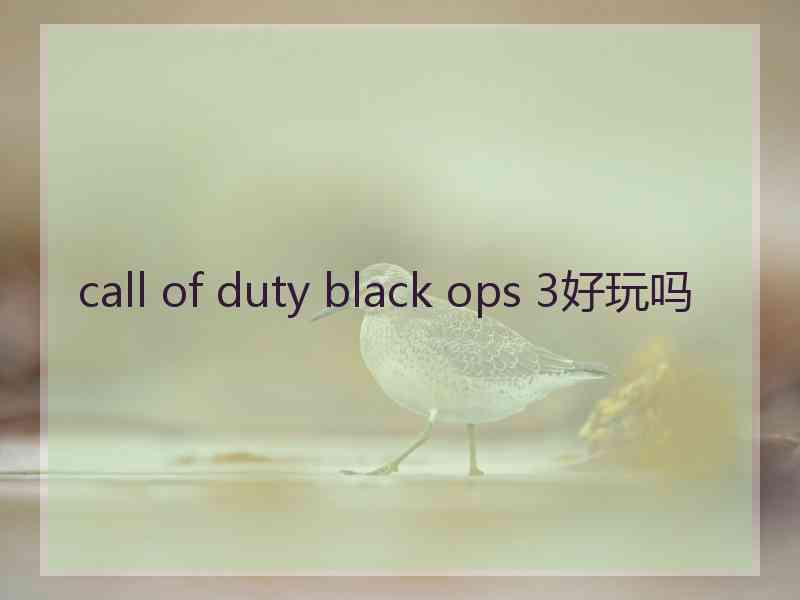 call of duty black ops 3好玩吗