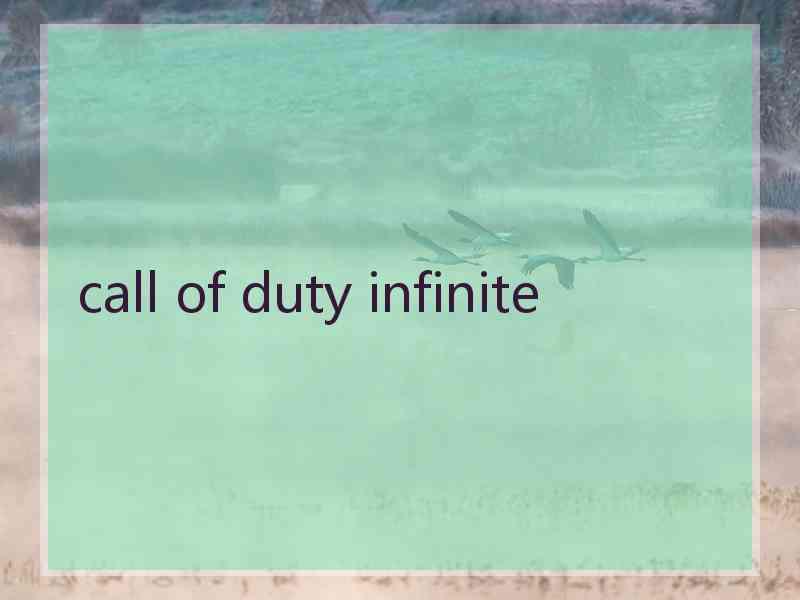 call of duty infinite