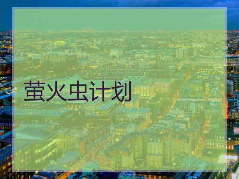 萤火虫计划