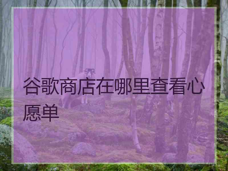 谷歌商店在哪里查看心愿单