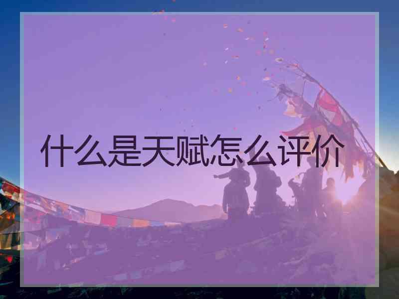 什么是天赋怎么评价