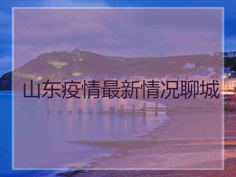 山东疫情最新情况聊城