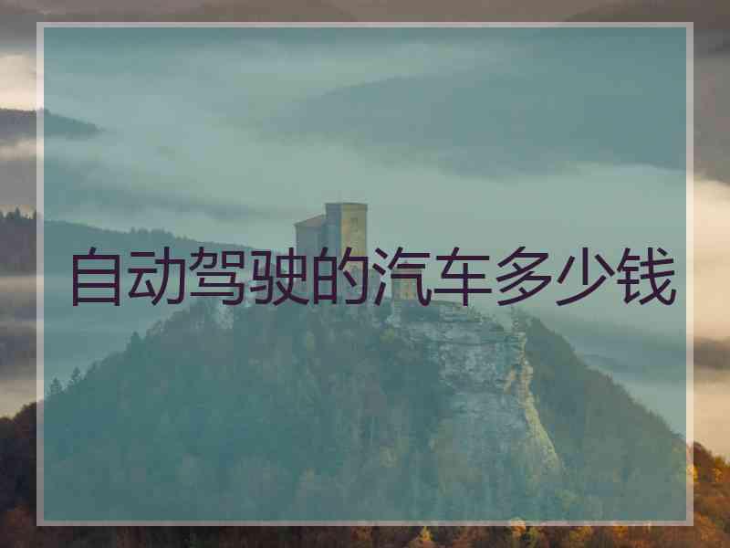 自动驾驶的汽车多少钱