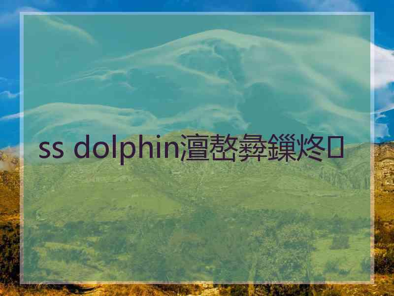 ss dolphin澶嶅彜鏁炵