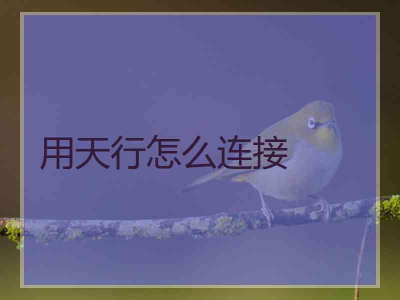 用天行怎么连接