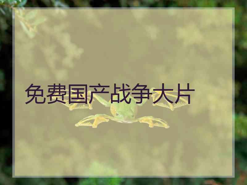 免费国产战争大片