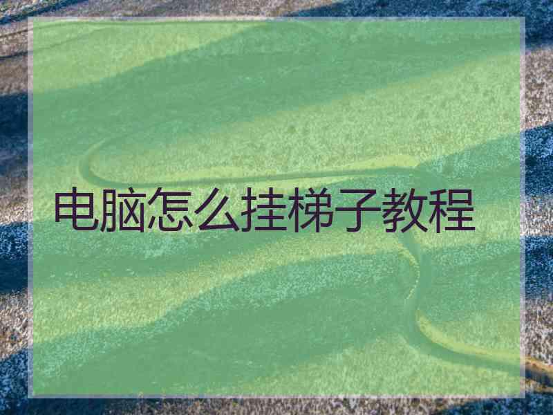 电脑怎么挂梯子教程