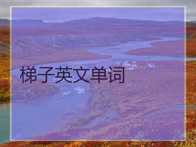 梯子英文单词