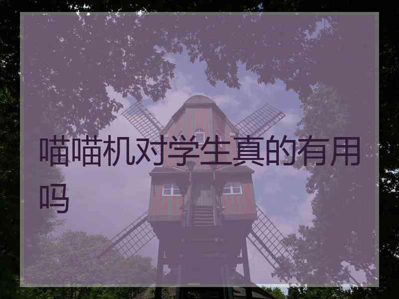 喵喵机对学生真的有用吗