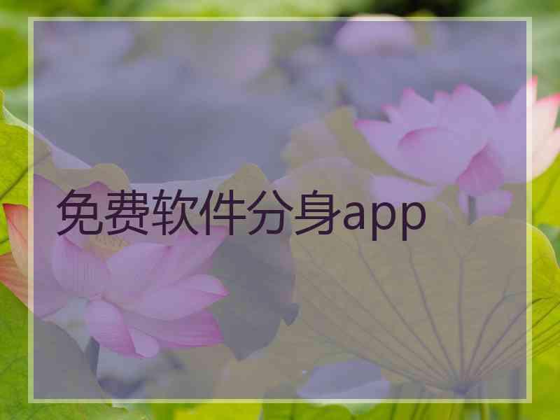 免费软件分身app