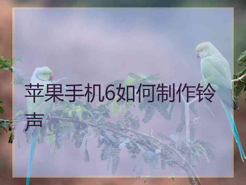 苹果手机6如何制作铃声