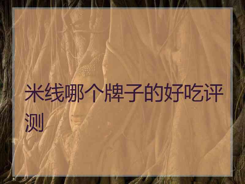 米线哪个牌子的好吃评测