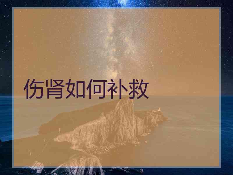 伤肾如何补救