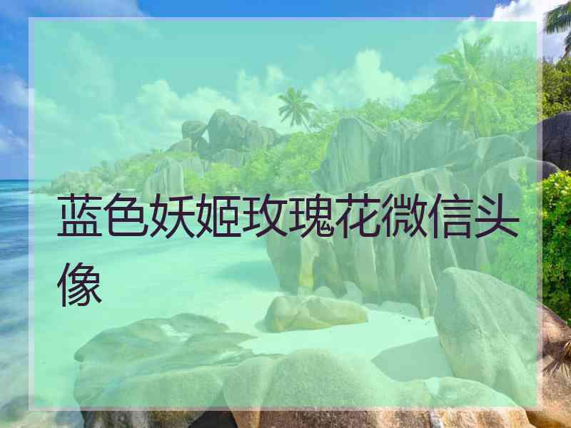 蓝色妖姬玫瑰花微信头像
