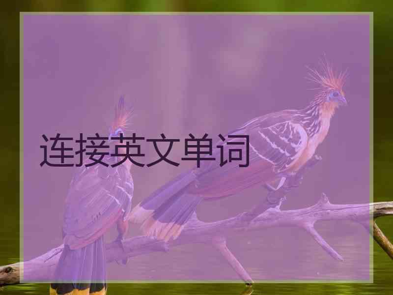 连接英文单词