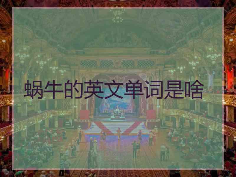 蜗牛的英文单词是啥