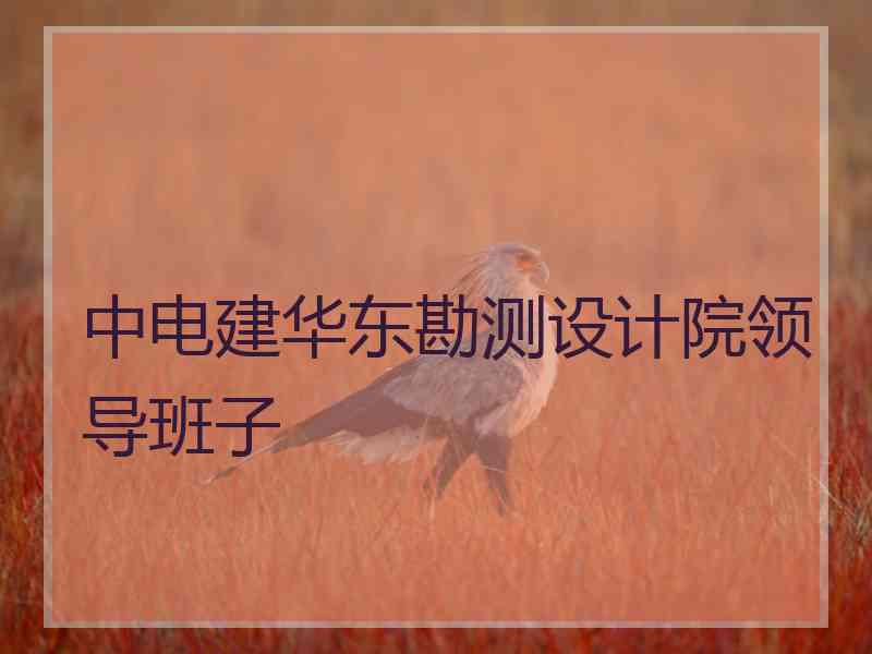 中电建华东勘测设计院领导班子