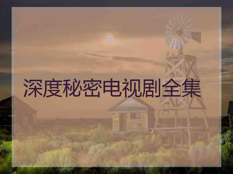 深度秘密电视剧全集
