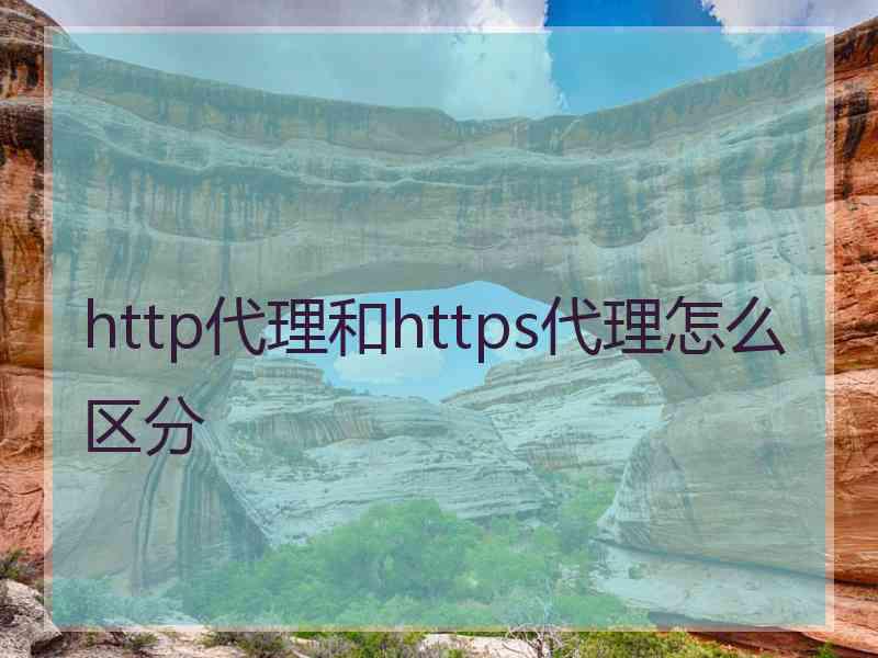 http代理和https代理怎么区分