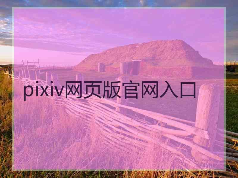 pixiv网页版官网入口