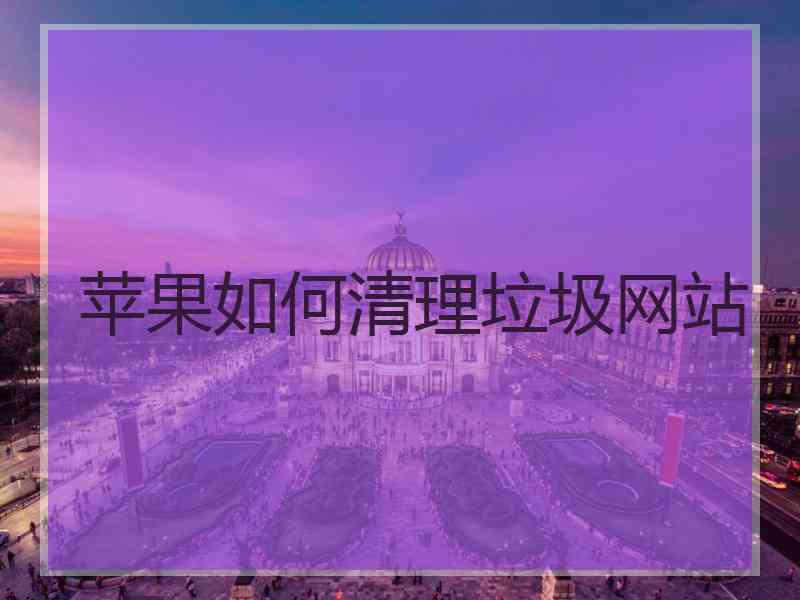 苹果如何清理垃圾网站