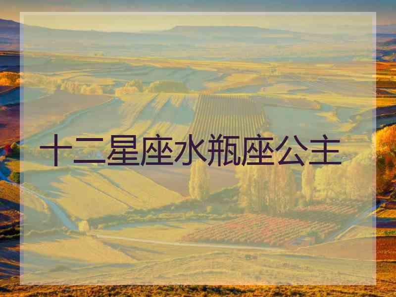 十二星座水瓶座公主