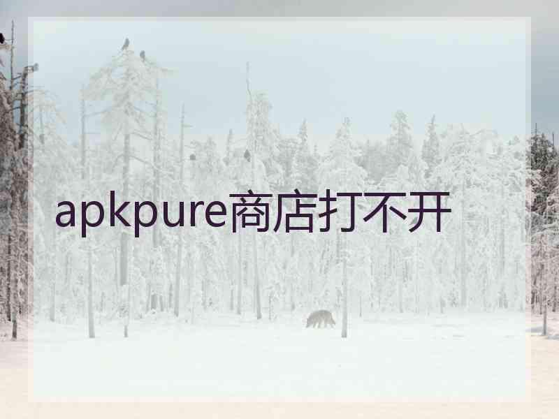 apkpure商店打不开