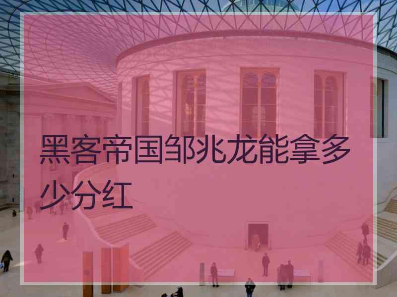 黑客帝国邹兆龙能拿多少分红