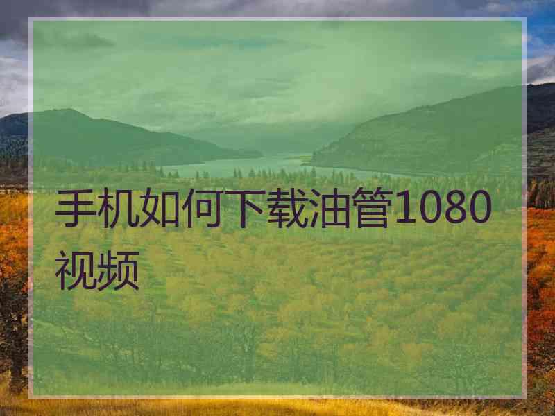 手机如何下载油管1080视频