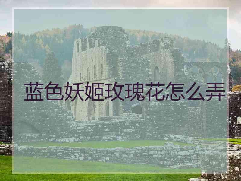 蓝色妖姬玫瑰花怎么弄