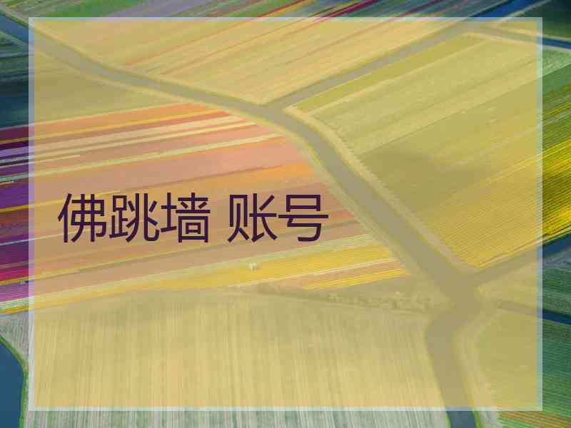 佛跳墙 账号