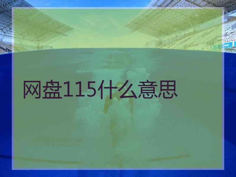 网盘115什么意思