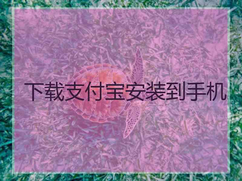 下载支付宝安装到手机