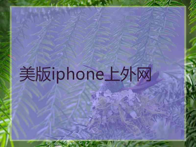 美版iphone上外网