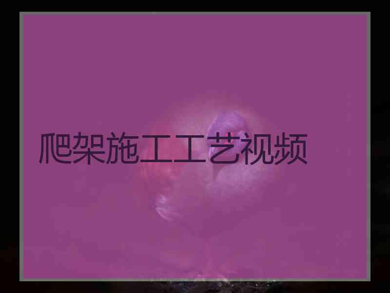 爬架施工工艺视频