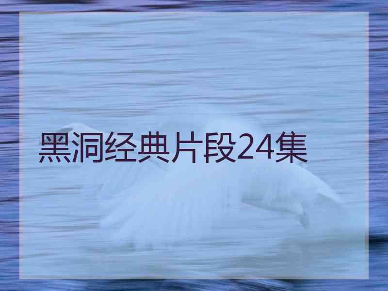 黑洞经典片段24集