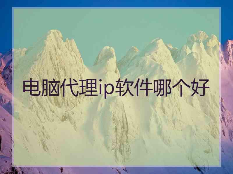 电脑代理ip软件哪个好