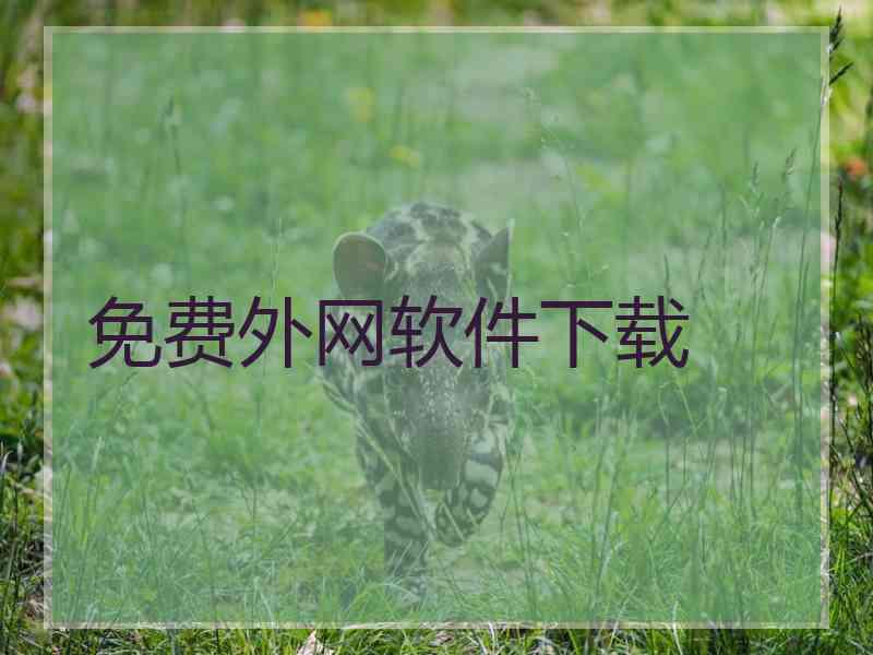 免费外网软件下载