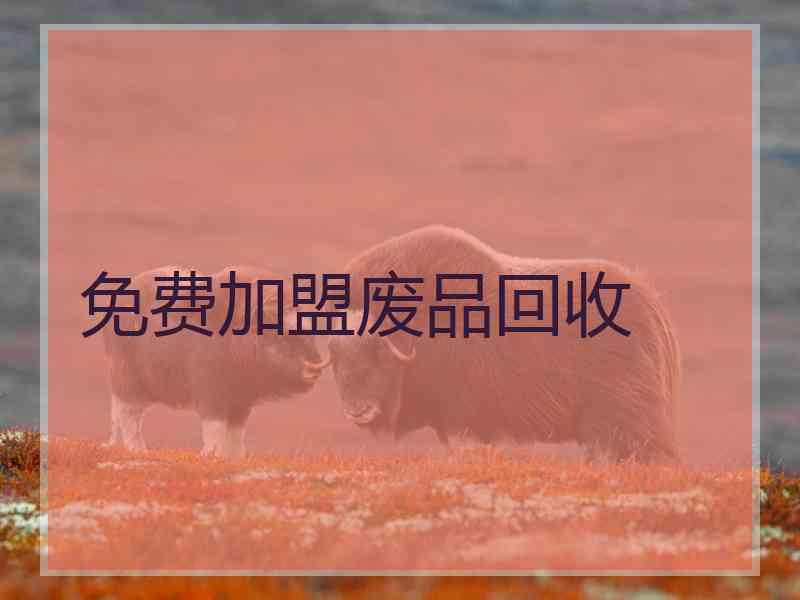 免费加盟废品回收