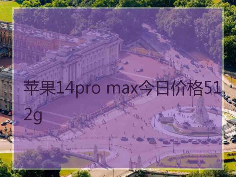 苹果14pro max今日价格512g