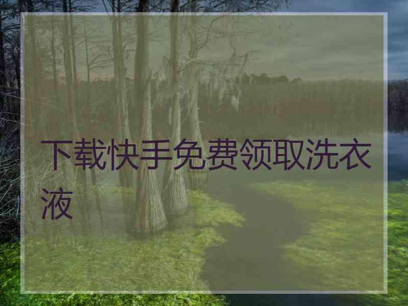 下载快手免费领取洗衣液