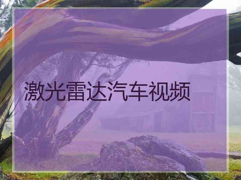 激光雷达汽车视频