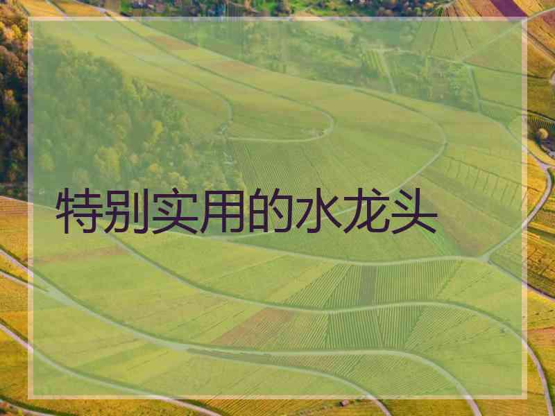 特别实用的水龙头