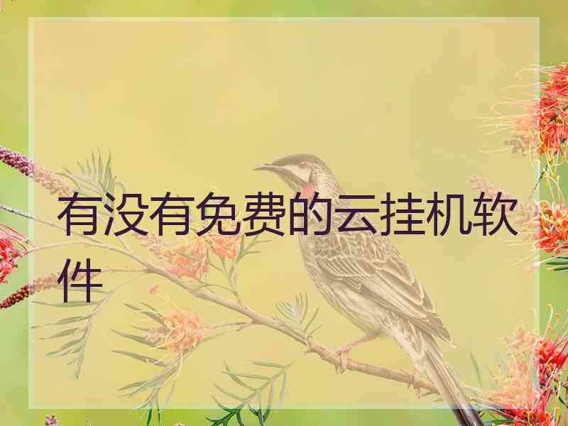 有没有免费的云挂机软件