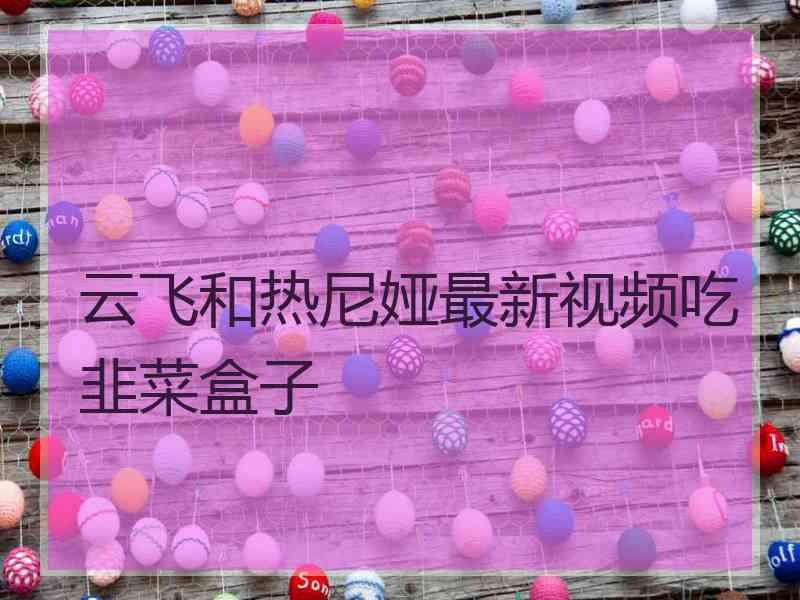 云飞和热尼娅最新视频吃韭菜盒子