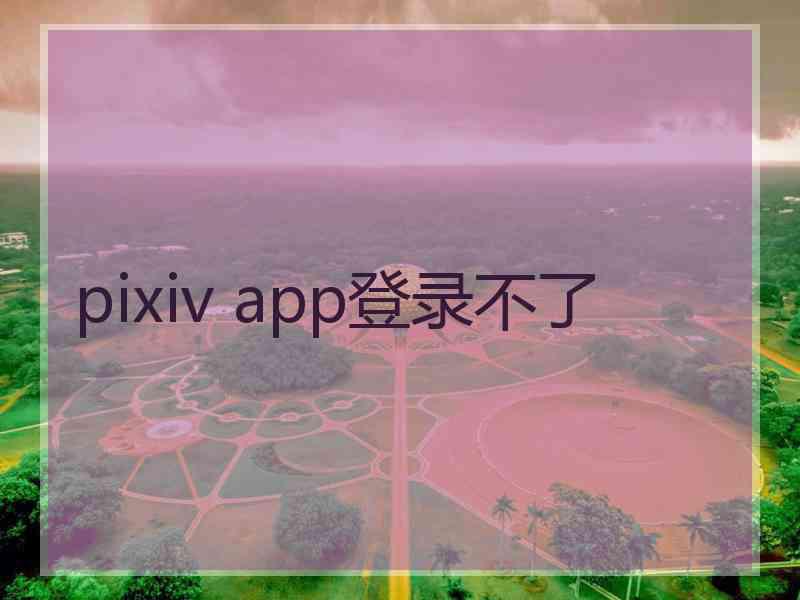 pixiv app登录不了