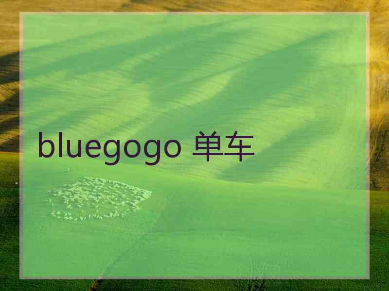 bluegogo 单车