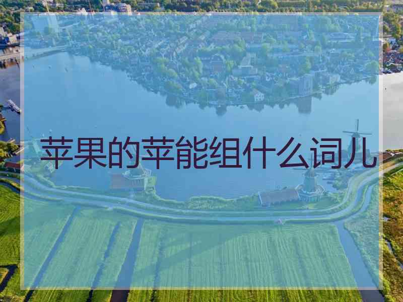 苹果的苹能组什么词儿