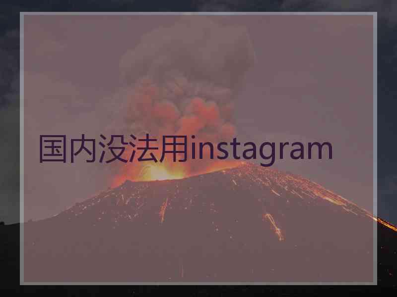 国内没法用instagram