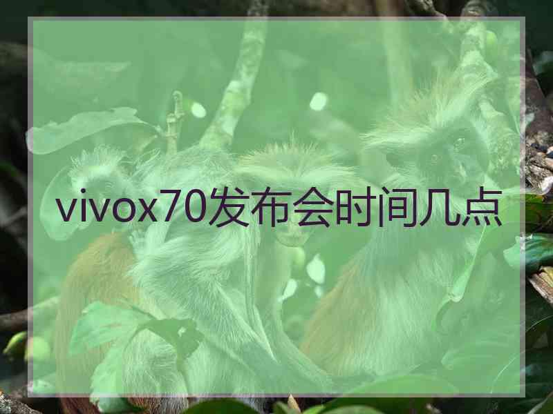 vivox70发布会时间几点